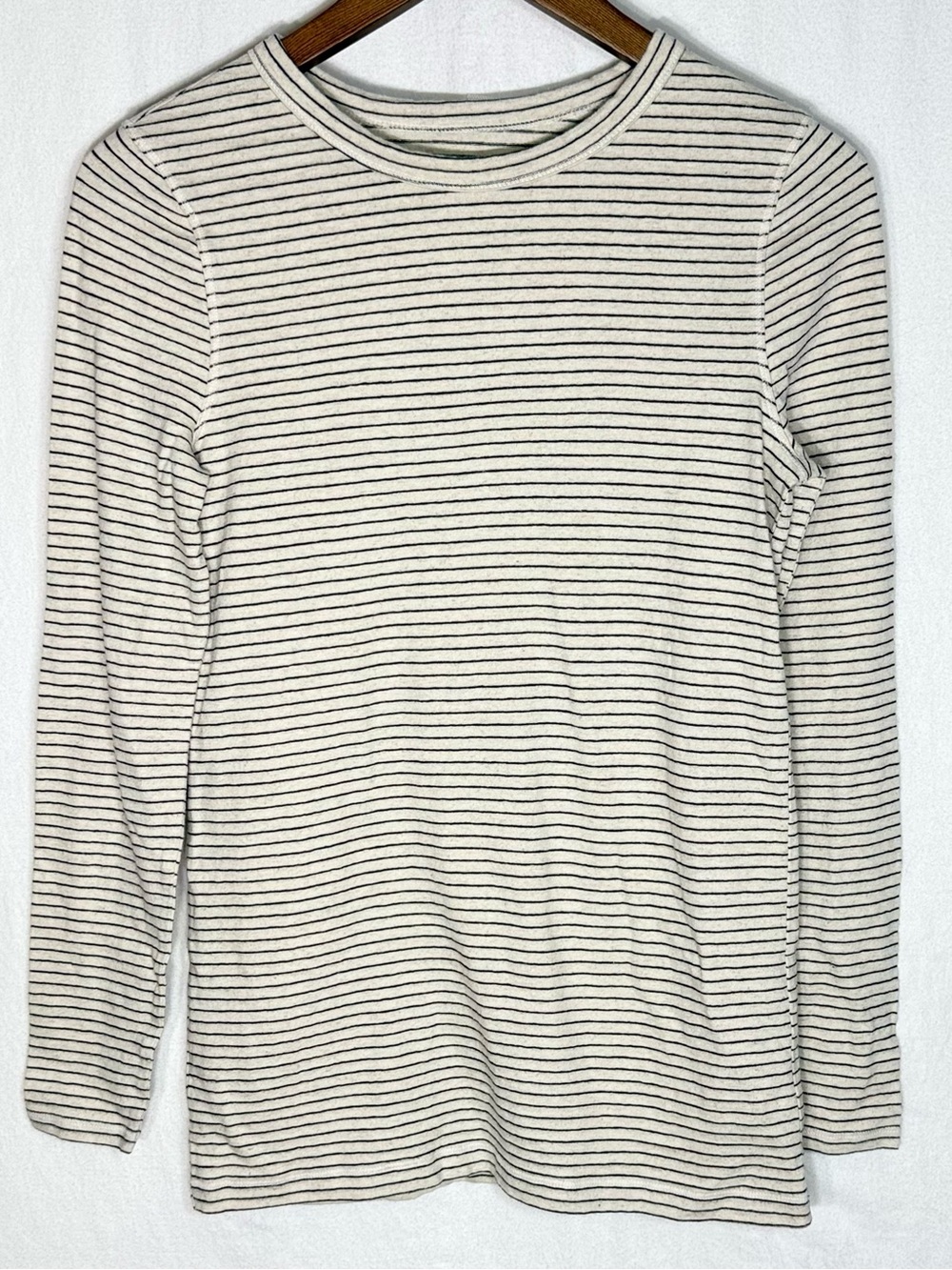 Lou & Grey Cream and Black Striped Long-Sleeve Crew